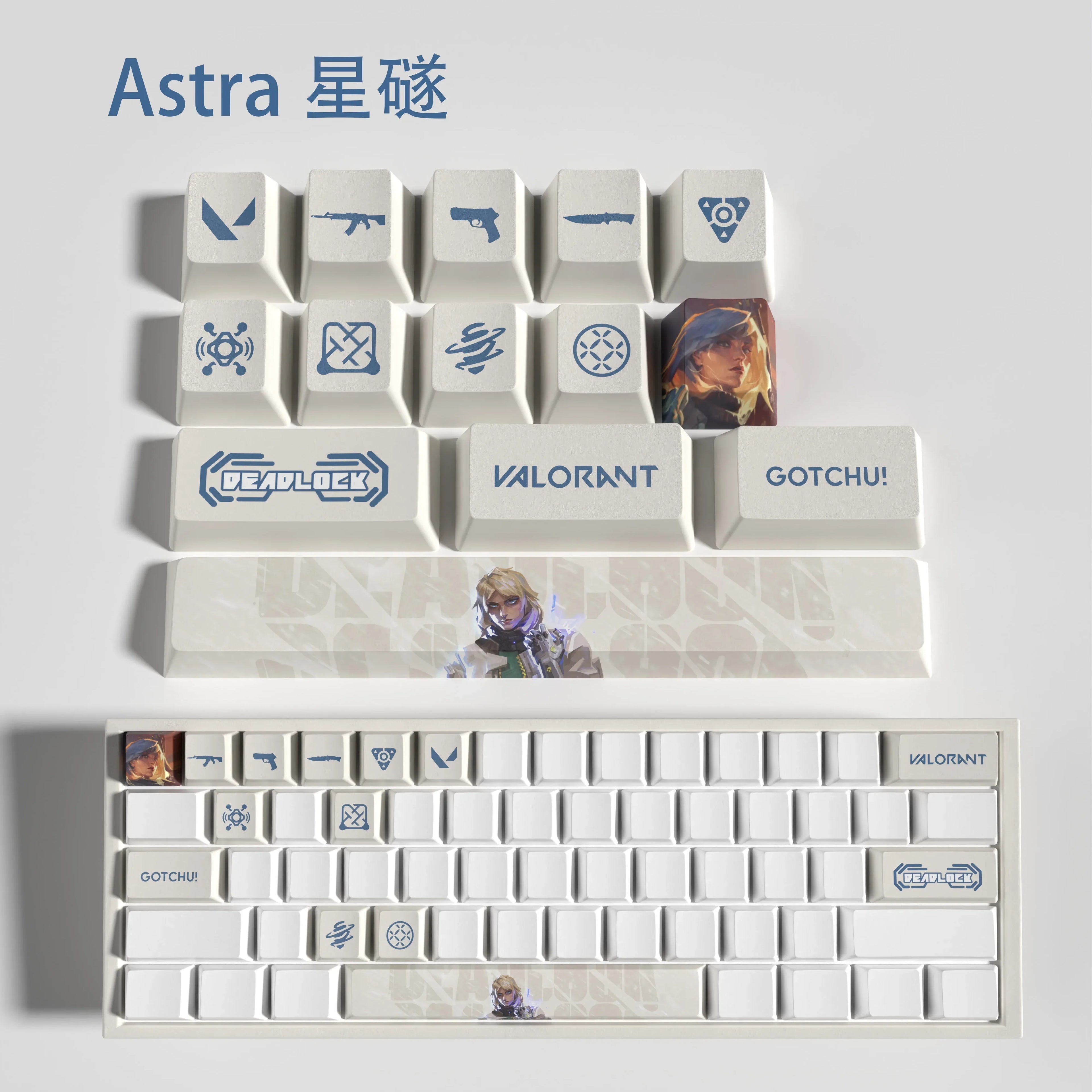 cypher New design Valorant keycaps  OEM Profile 14keys MINI SET PBT dye sub keycaps