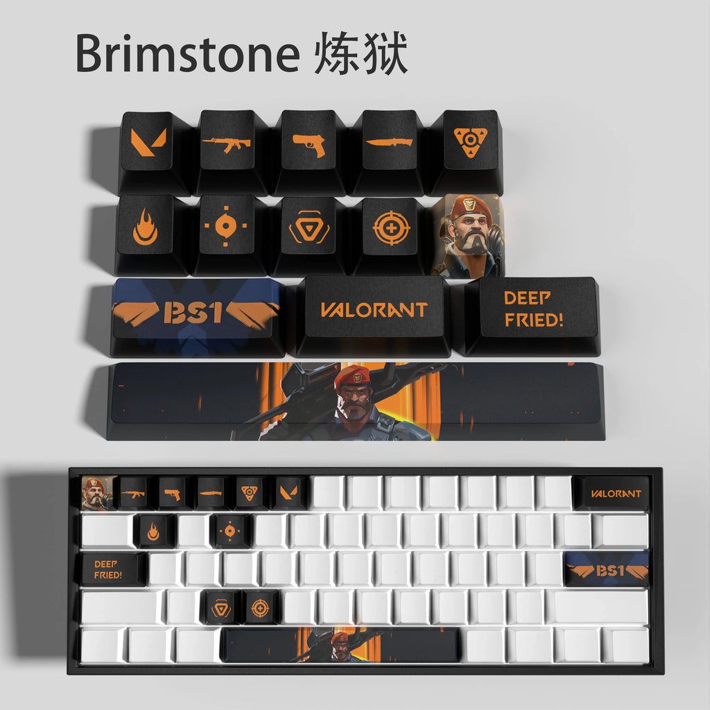 cypher New design Valorant keycaps  OEM Profile 14keys MINI SET PBT dye sub keycaps