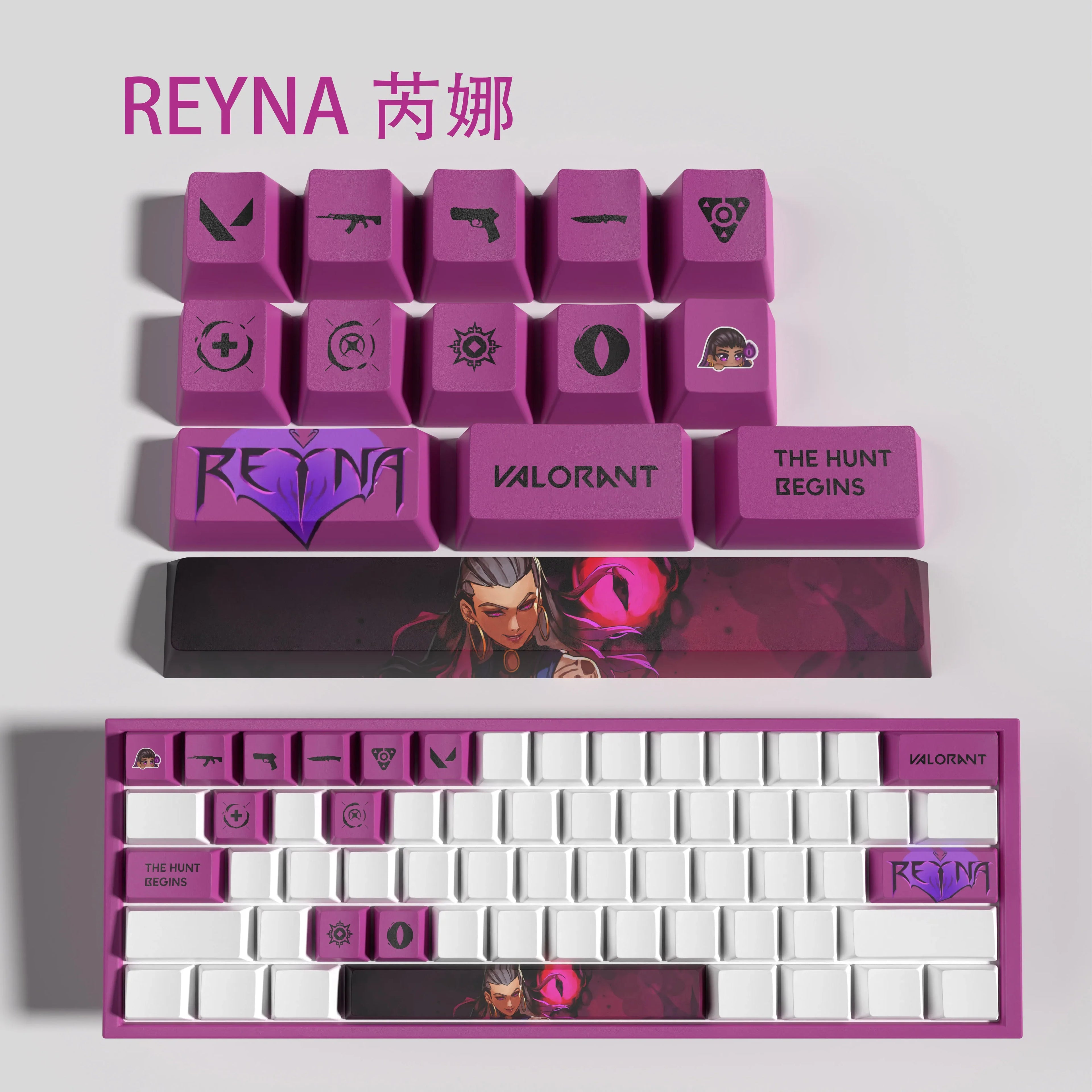 cypher New design Valorant keycaps  OEM Profile 14keys MINI SET PBT dye sub keycaps