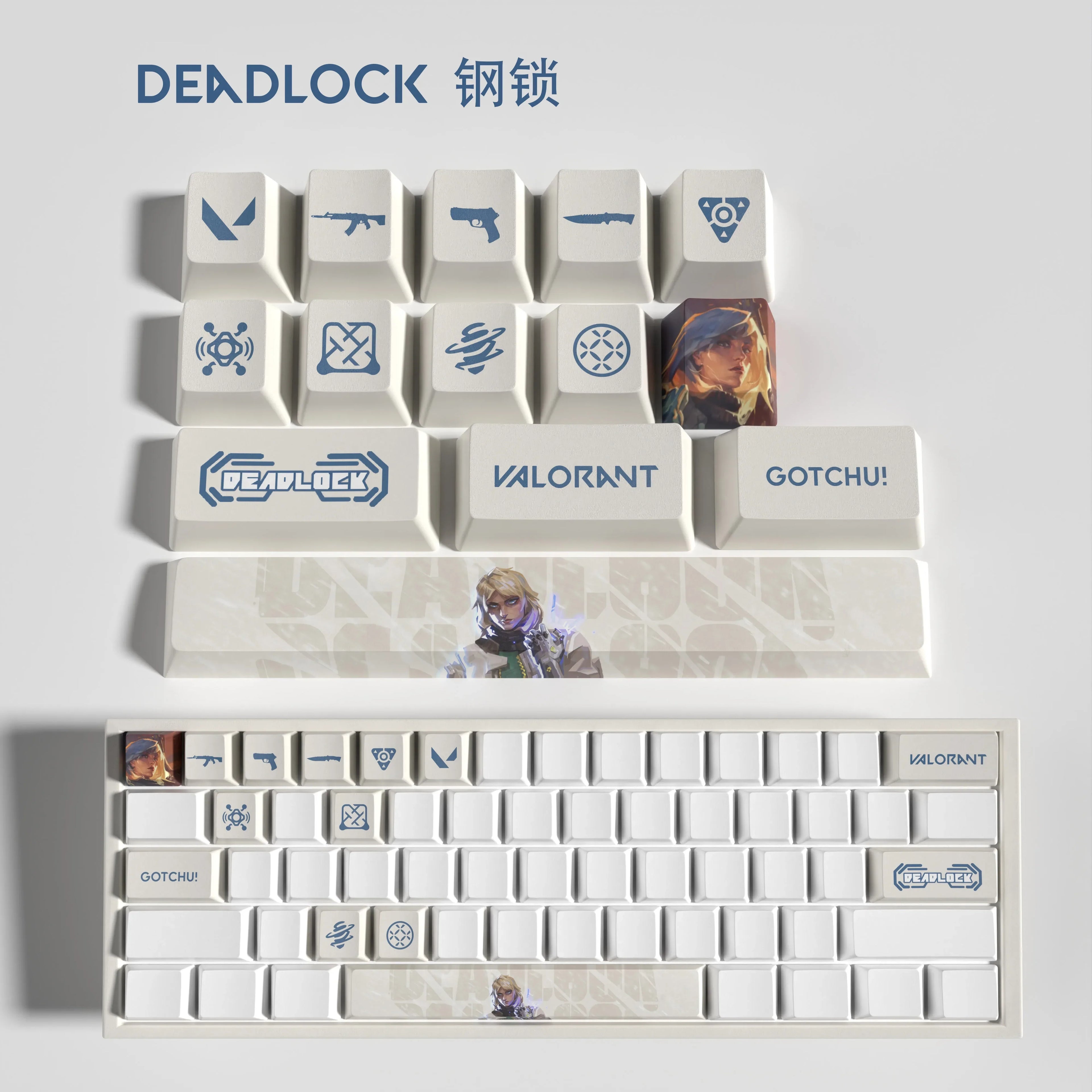 Sage New design Valorant keycaps  OEM Profile 14keys MINI SET PBT dye sub keycaps