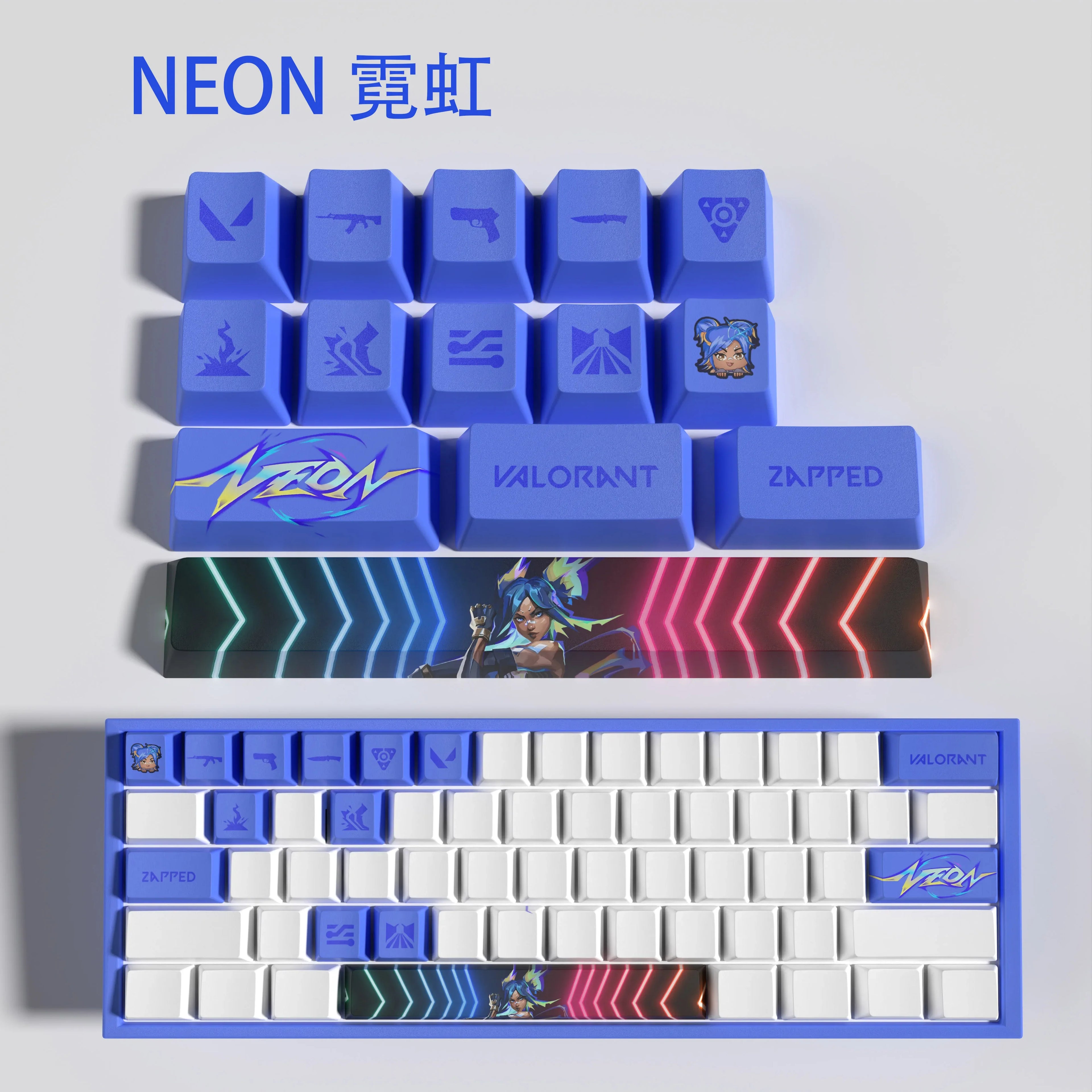 Sage New design Valorant keycaps  OEM Profile 14keys MINI SET PBT dye sub keycaps