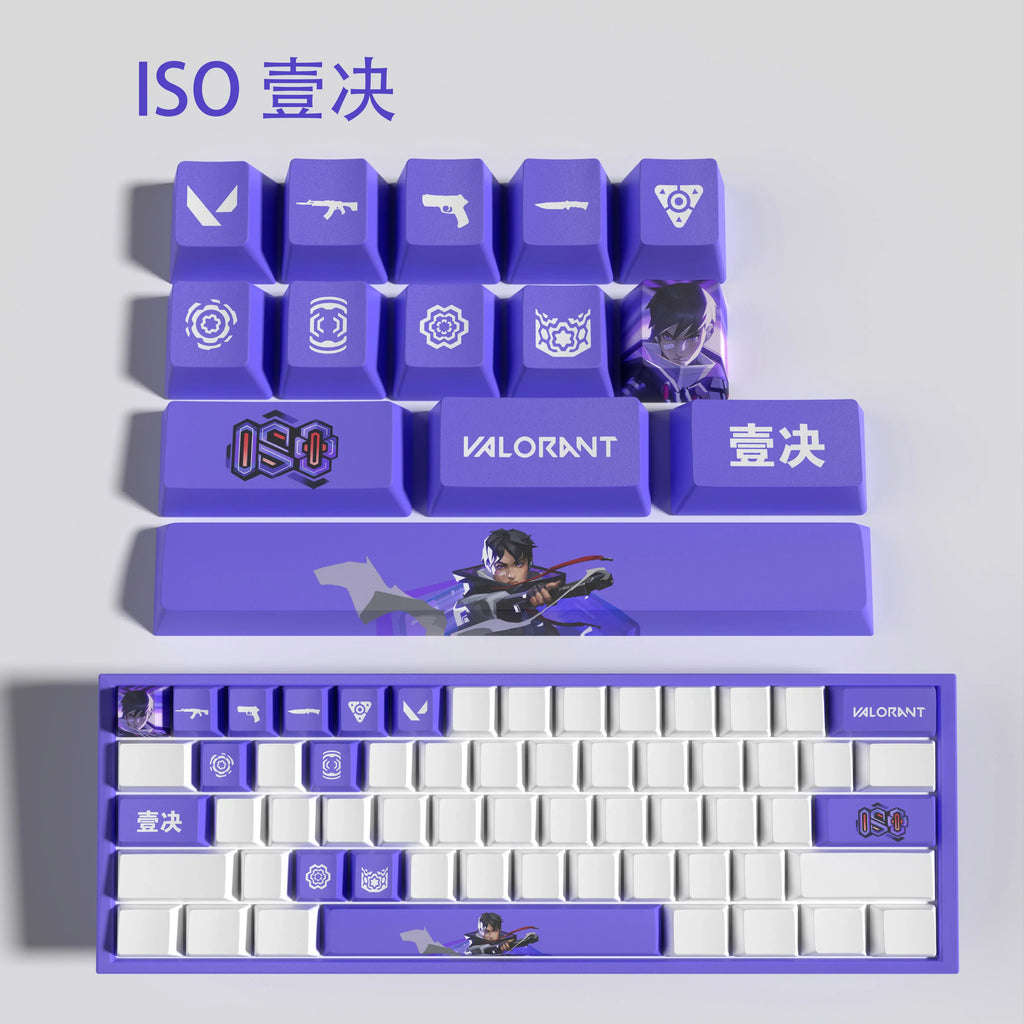 cypher New design Valorant keycaps  OEM Profile 14keys MINI SET PBT dye sub keycaps