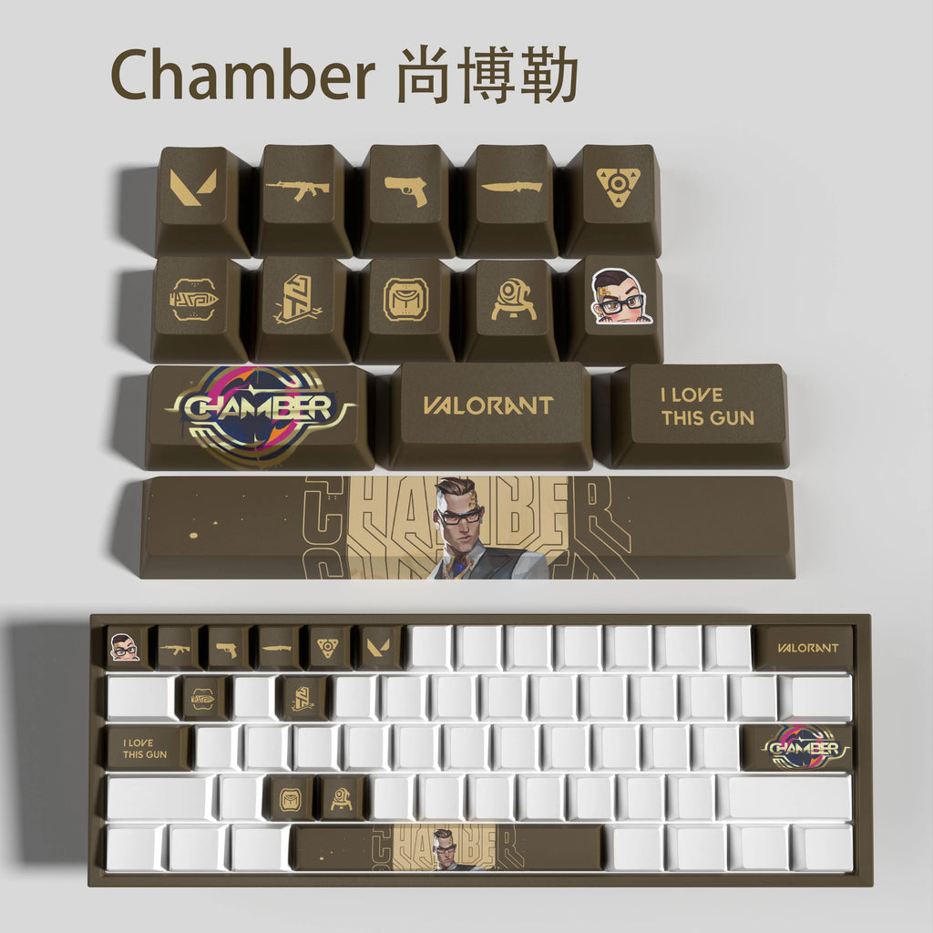 cypher New design Valorant keycaps  OEM Profile 14keys MINI SET PBT dye sub keycaps