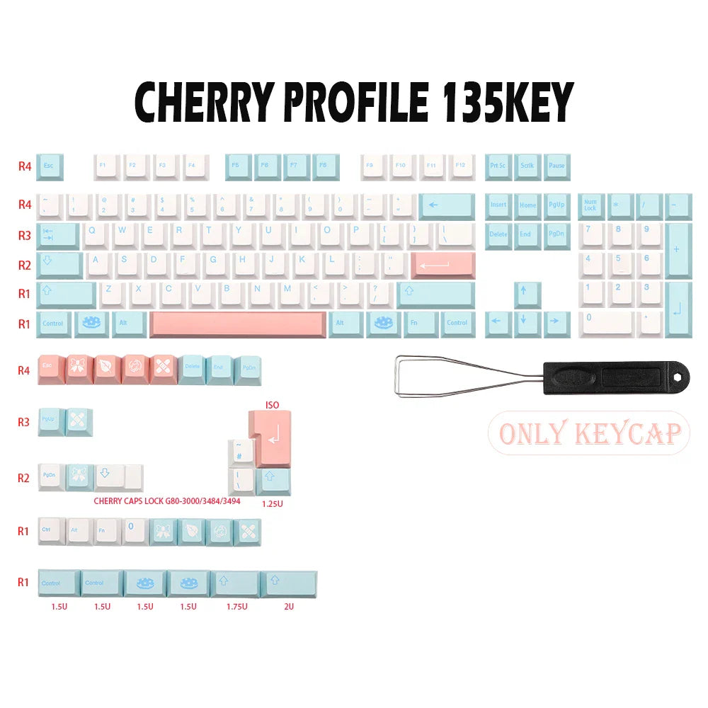 German French Italian Spain UK ISO GMK Noel PBT Dye Subb keycap Cherry Profile Keycaps set For QWERTZ AZERTY MX Keyboard Key Cap