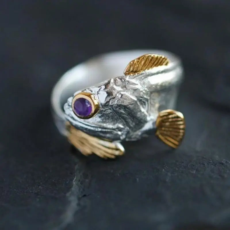 Retro Domineering Ethnic Style Fire-Breathing Dragon Ring Men\\'s Charm Open Ring Punk Motorcycle Rider Jewelry Accessories