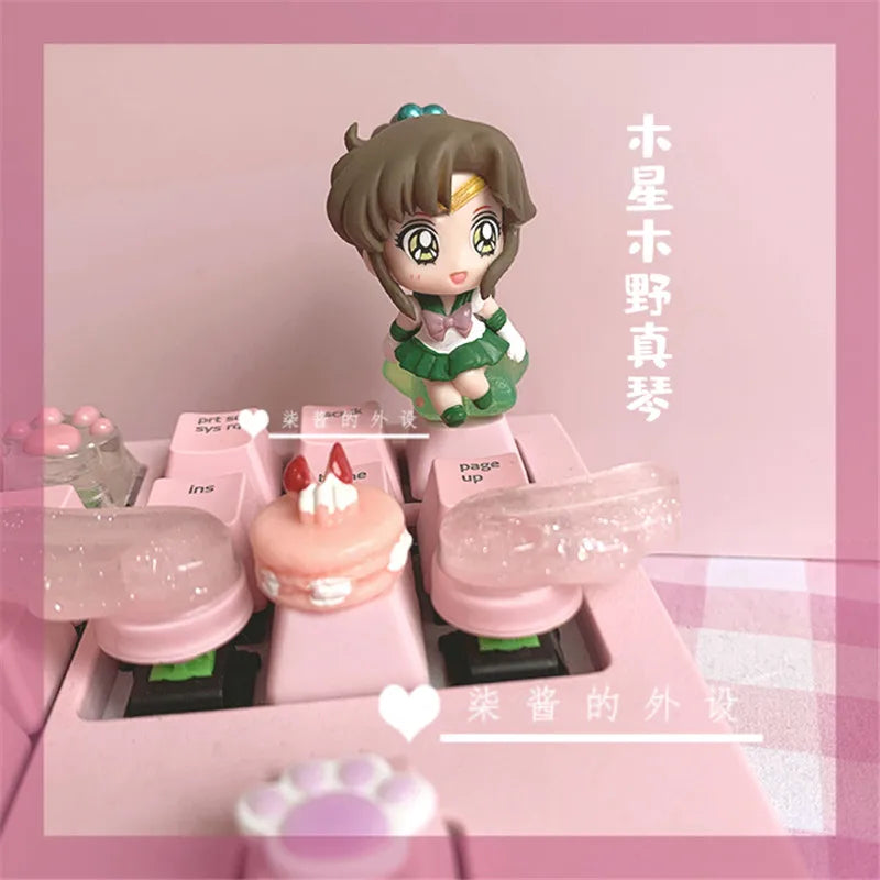 Handmade Customized PBT Keycaps Personality Mechanical Keyboard Keycap Beautiful Girl Cartoon Anime Modeling Keycaps ESC Key