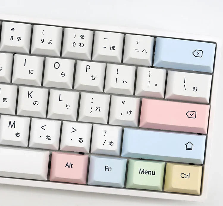 CuXiu PBT Chalk Keycaps 136 keys Dye Sub Keycap Set For Cherry MX Switches Mechanical Keyboard gh60 xd64 xd84 xd96 87 104