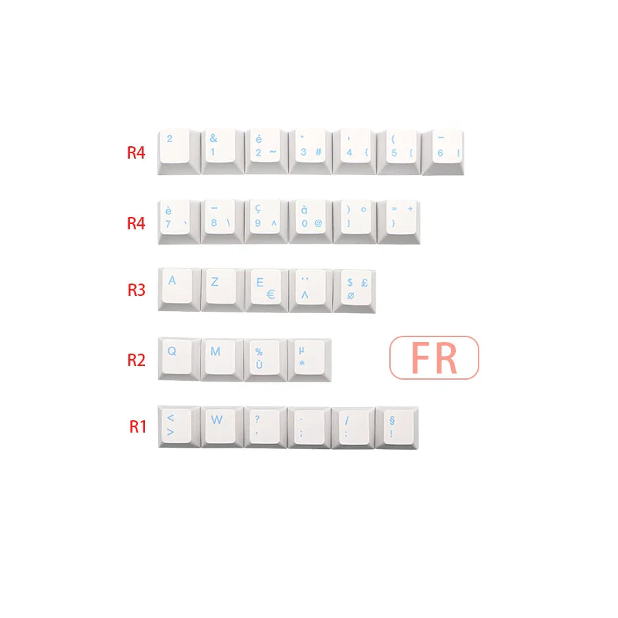 German French Italian Spain UK ISO GMK Noel PBT Dye Subb keycap Cherry Profile Keycaps set For QWERTZ AZERTY MX Keyboard Key Cap