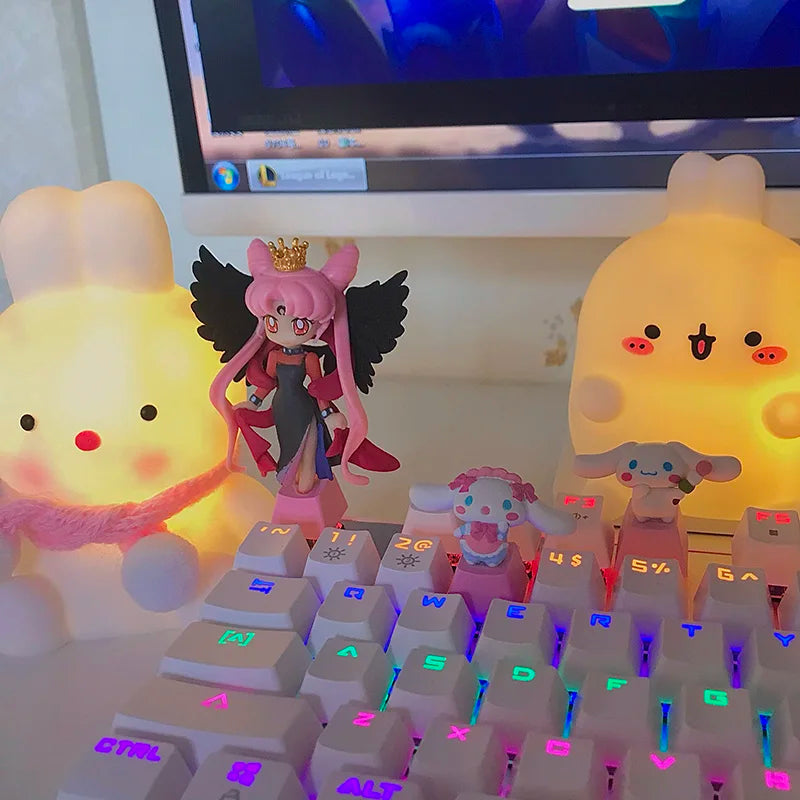 Handmade Customized PBT Keycaps Personality Mechanical Keyboard Keycap Beautiful Girl Cartoon Anime Modeling Keycaps ESC Key