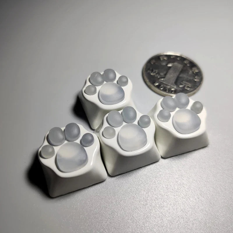 Cat Paws Keycaps For Mechanical Keyboard Animation Metal Custom Keycap Buttons Key Cap For Cherry Mx Switch Artisan keycaps