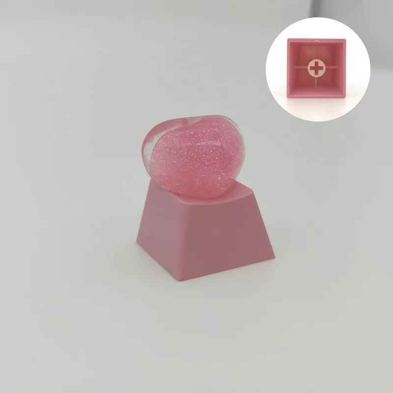 Personalized Keycaps Cute Wings Crystal Key cap Handmade Mechanical Keyboard R4 Keys PBT Color Keycaps Anime