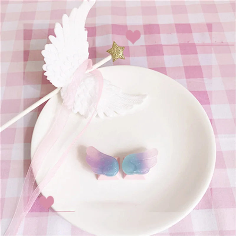 Personalized Keycaps Cute Wings Crystal Key cap Handmade Mechanical Keyboard R4 Keys PBT Color Keycaps Anime