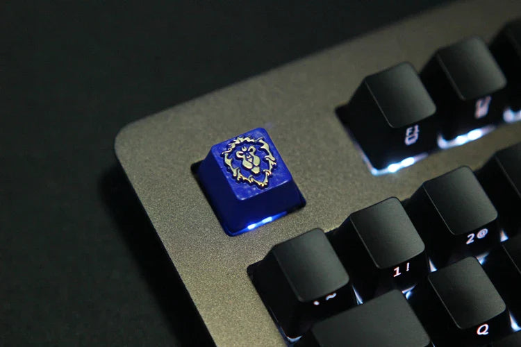 1pc Zinc Aluminium Alloy Key Cap Mechanical Keyboard keycap for CSGO OW Dota 2 PUBG WOW LOL R4 Height Stereoscopic relief