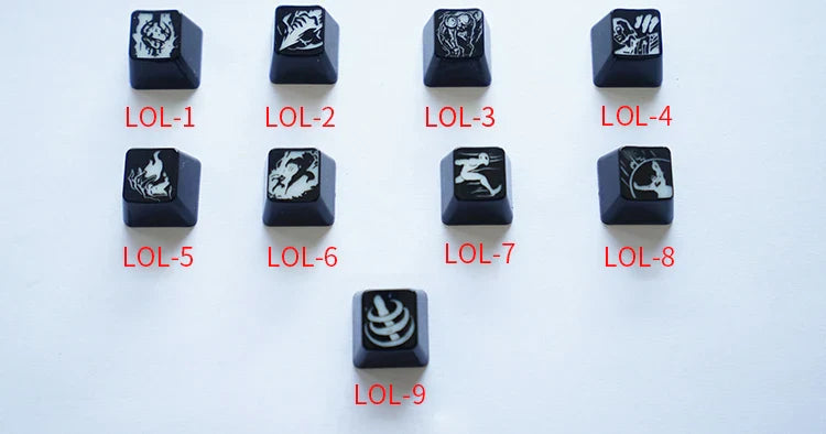Custom LOL Hero Skill And Head Portrait Keycap Personality Translucent Mechanical Keyboard Key Caps