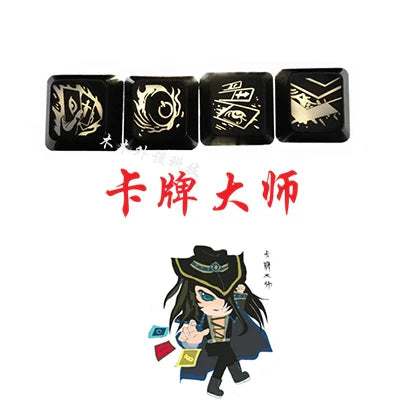 Custom LOL Hero Skill And Head Portrait Keycap Personality Translucent Mechanical Keyboard Key Caps