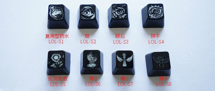 Custom LOL Hero Skill And Head Portrait Keycap Personality Translucent Mechanical Keyboard Key Caps