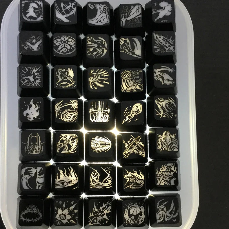 Custom LOL Hero Skill And Head Portrait Keycap Personality Translucent Mechanical Keyboard Key Caps