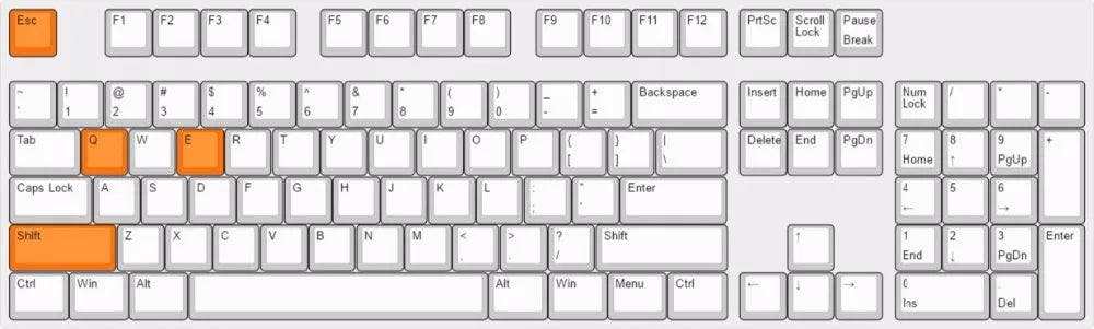 4 pcs/set keysets backlight OW key caps ABS etched  Keycap shine-through for Overwatch gamer Mechanical Keyboard ANSI black