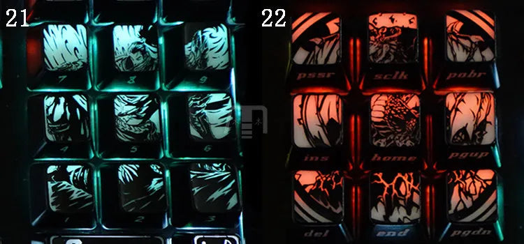 Custom LOL Hero Skill And Head Portrait Keycap Personality Translucent Mechanical Keyboard Key Caps