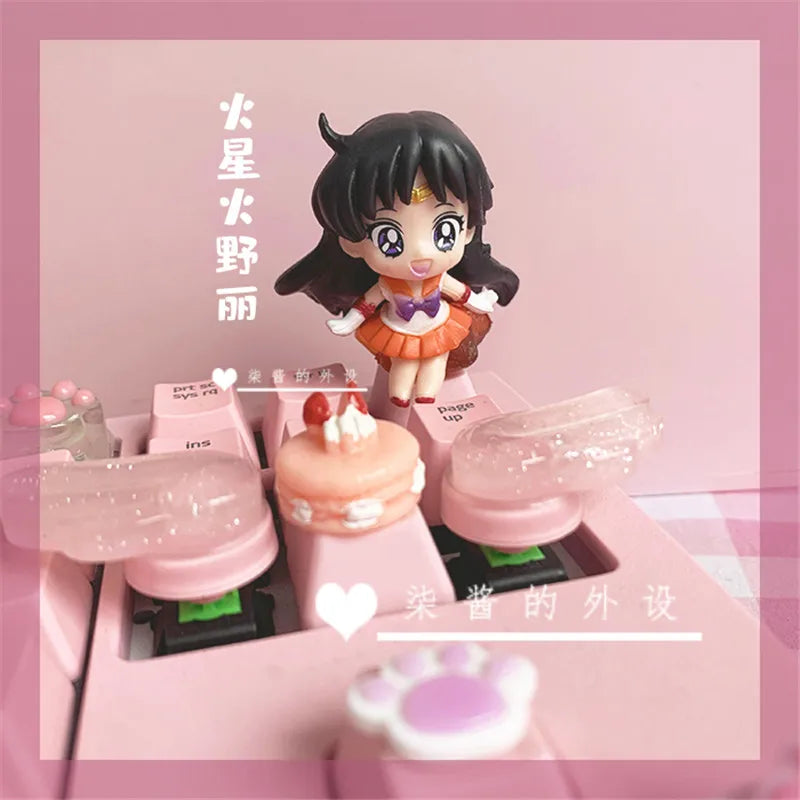 Handmade Customized PBT Keycaps Personality Mechanical Keyboard Keycap Beautiful Girl Cartoon Anime Modeling Keycaps ESC Key