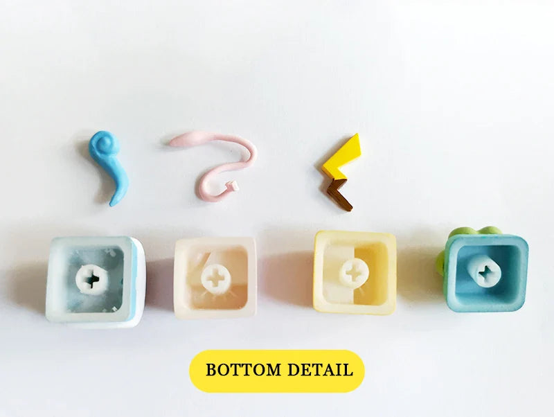 1pc Cartoon Personality Tail Gaming Keycap Elves Keycaps festival gift For Cherry MX Mechanical Keyboard Key Cap