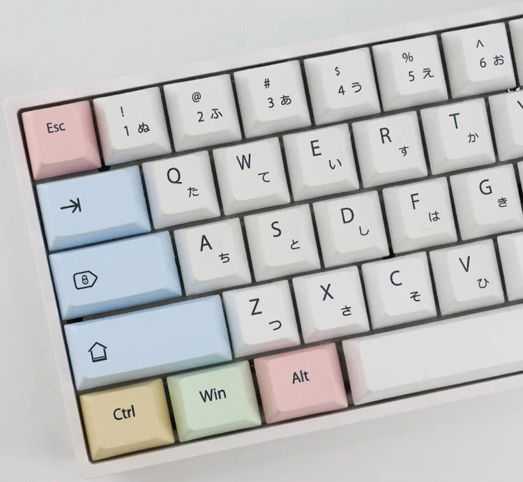 CuXiu PBT Chalk Keycaps 136 keys Dye Sub Keycap Set For Cherry MX Switches Mechanical Keyboard gh60 xd64 xd84 xd96 87 104