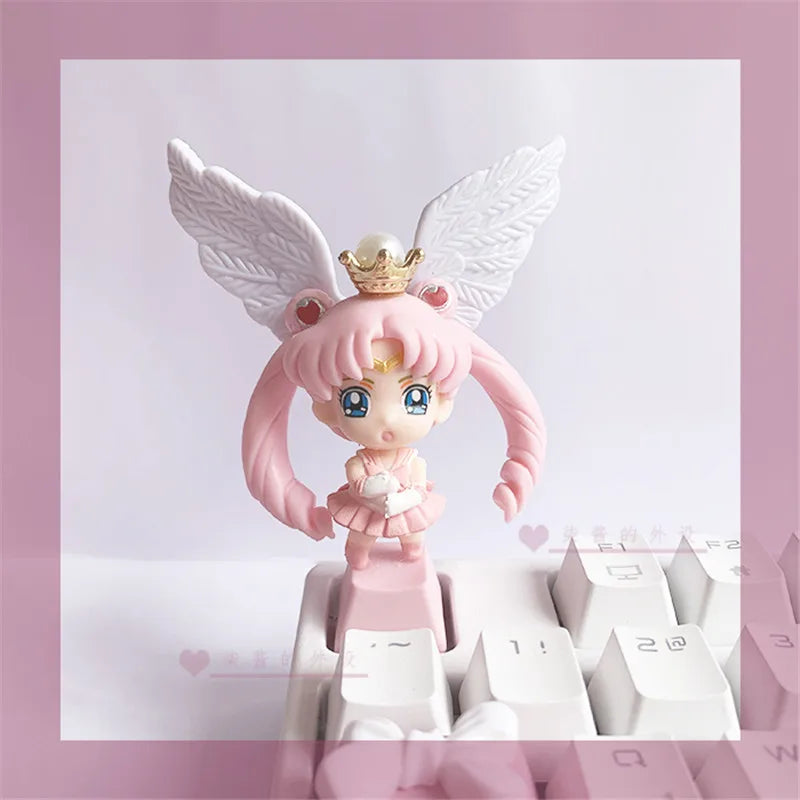 Handmade Customized PBT Keycaps Personality Mechanical Keyboard Keycap Beautiful Girl Cartoon Anime Modeling Keycaps ESC Key