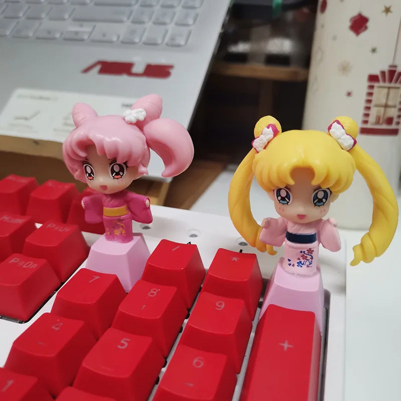 Handmade Customized PBT Keycaps Personality Mechanical Keyboard Keycap Beautiful Girl Cartoon Anime Modeling Keycaps ESC Key