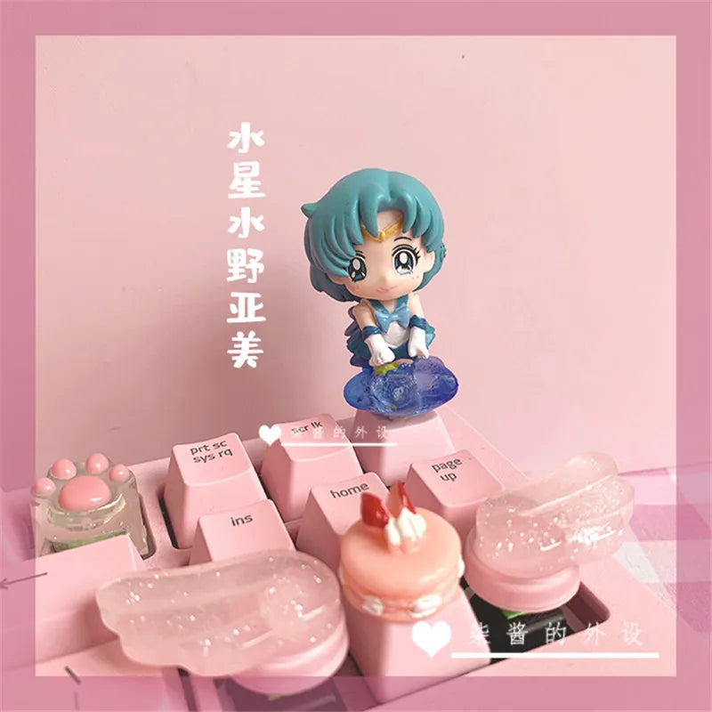 Handmade Customized PBT Keycaps Personality Mechanical Keyboard Keycap Beautiful Girl Cartoon Anime Modeling Keycaps ESC Key