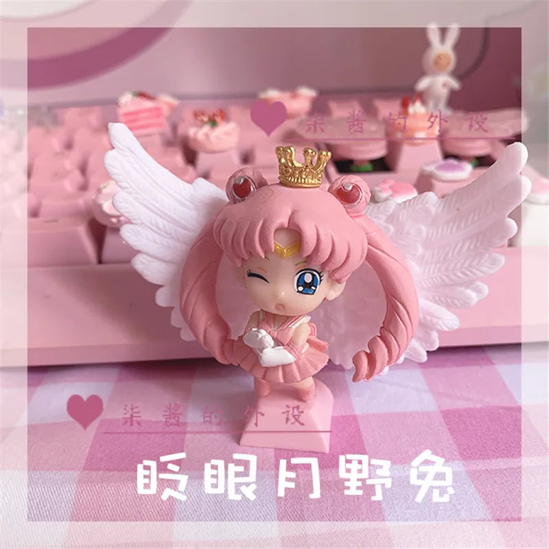Handmade Customized PBT Keycaps Personality Mechanical Keyboard Keycap Beautiful Girl Cartoon Anime Modeling Keycaps ESC Key