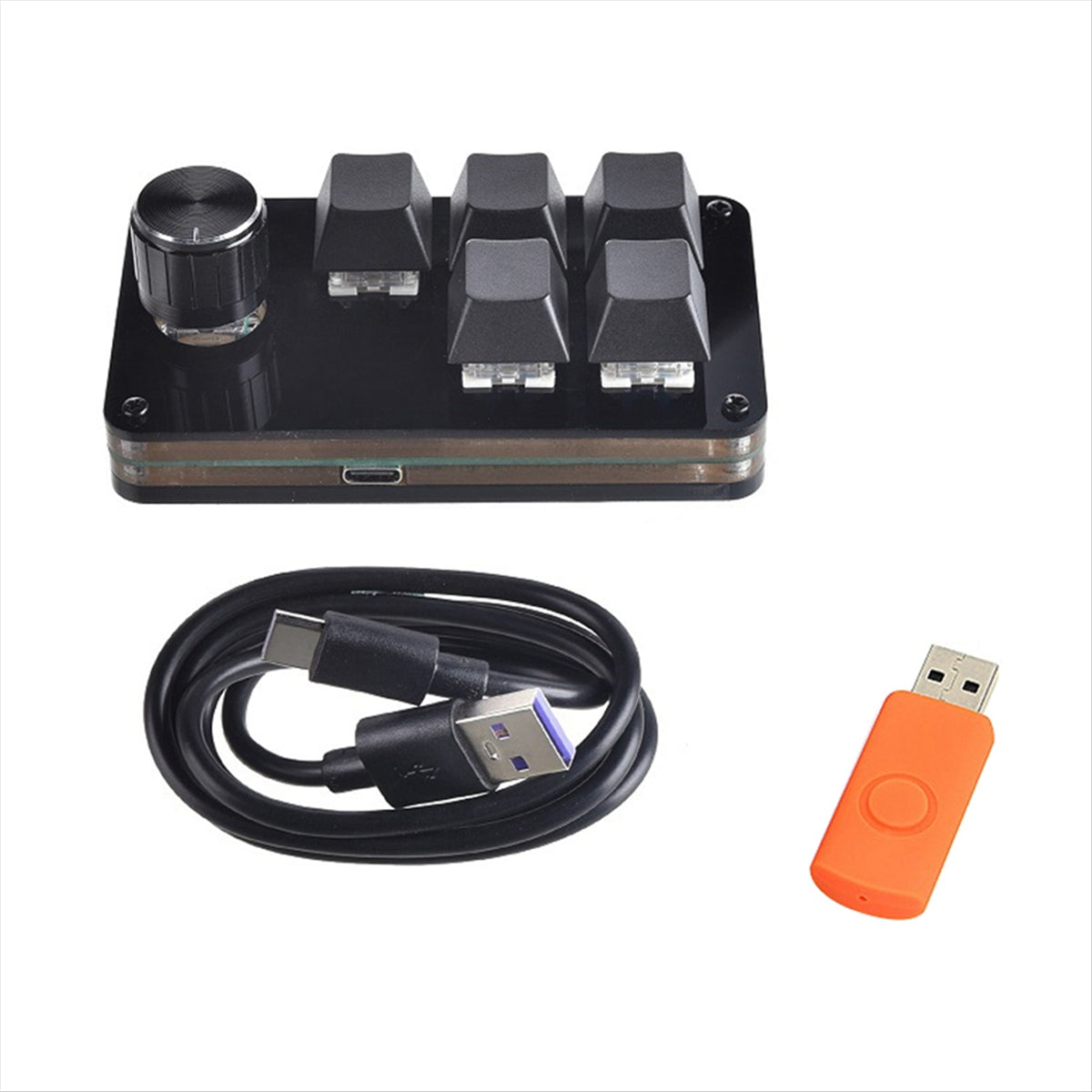 Mini Keyboard 5 Key 1 Knob Gamer Programmable Keyboard DIY Hot Swap Customization Mechanical Keyboard Macro Keypad