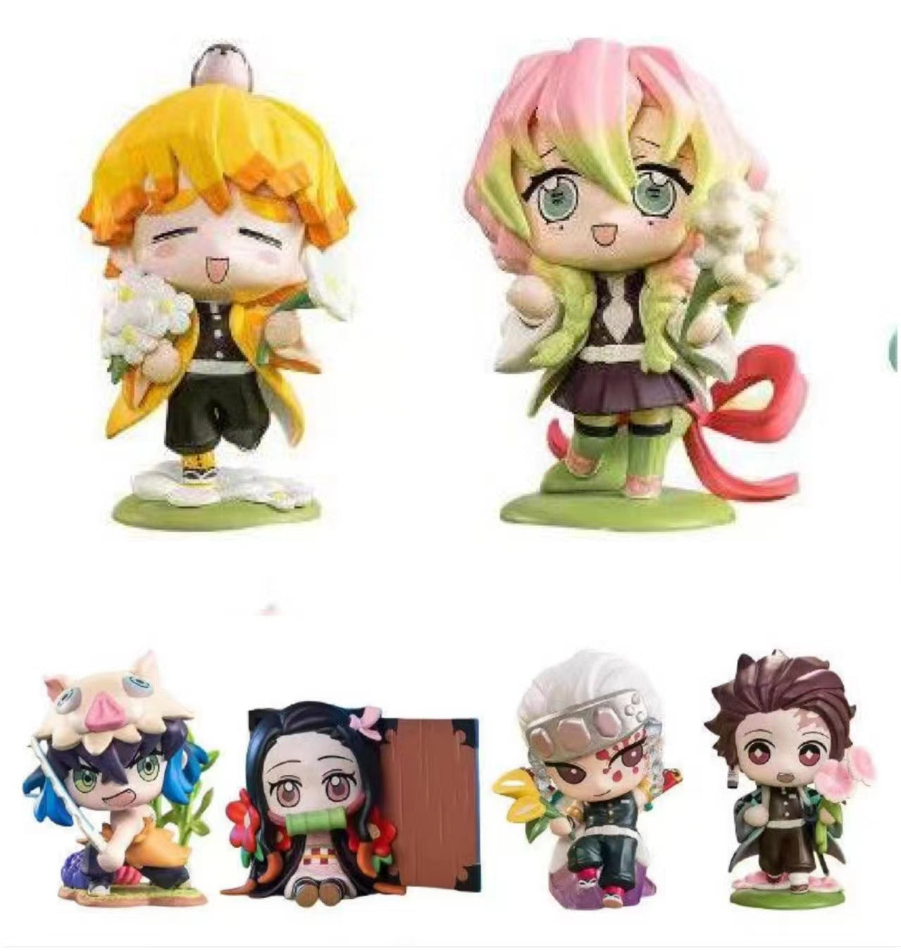 Demon Slayer Blade Blind Box Bag Birth Flower Series Charcoal Treatment Lang You Bean Shanyi Handmade Peripheral Model Ornament