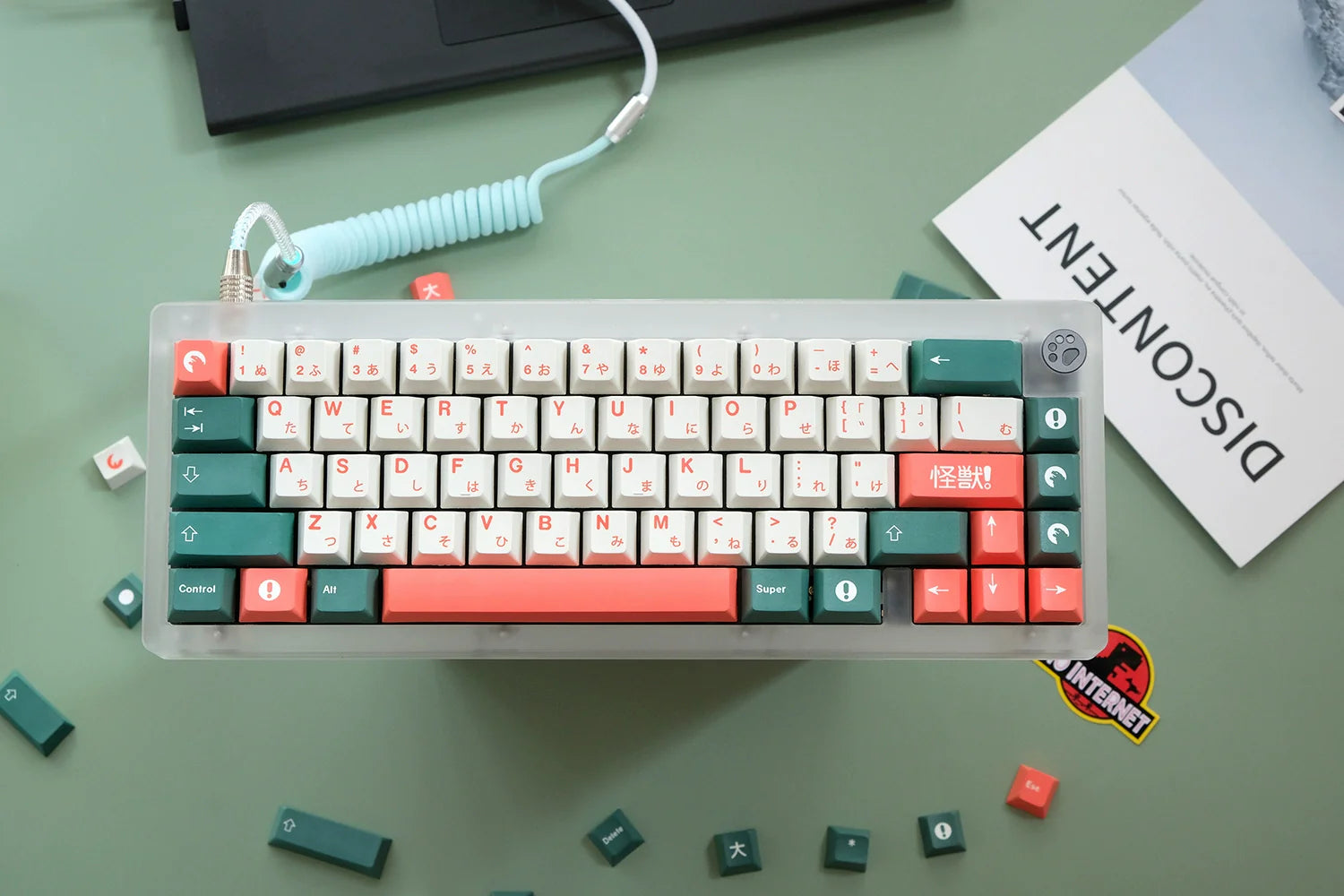 1 Set GMK Kaiju Keycaps PBT Dye Sublimation Key Caps Cherry Profile Keycap With ISO Enter 6U 6.5U 7U Spacebar