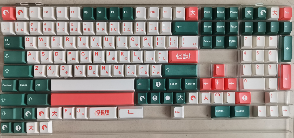 1 Set GMK Kaiju Keycaps PBT Dye Sublimation Key Caps Cherry Profile Keycap With ISO Enter 6U 6.5U 7U Spacebar