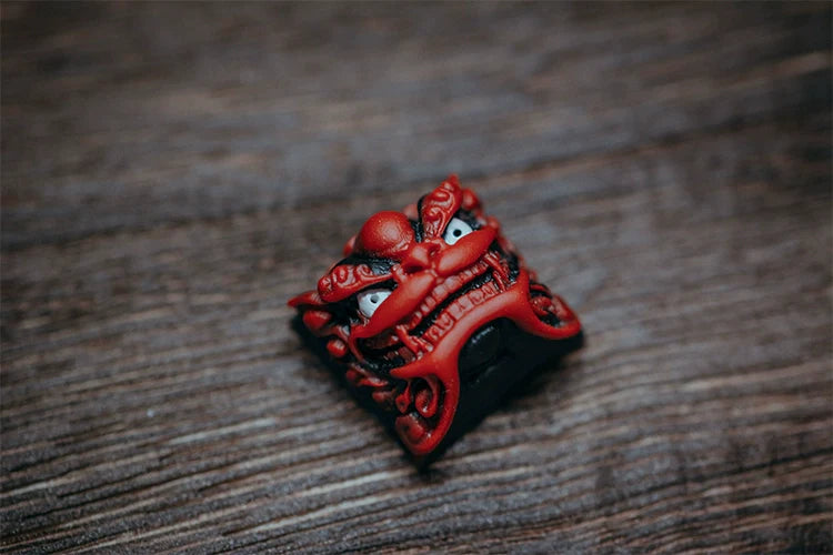1pc handmade resin keycap for MX switches mechanical keyboard individuality Shishi keycap