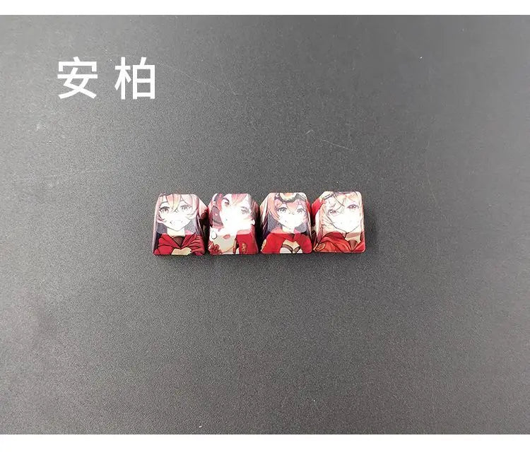 Cartoon Anime Genshin Impact Keycap zhongli Mechanical keyboard replacement key R4 PBT thermal sublimation Cherry OEM height
