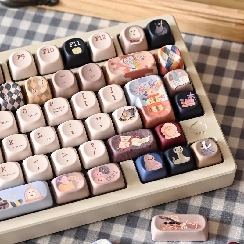 Diagon Alley Theme Keycaps Set PBT Sublimation SOA Cherry Profile Keycaps for Mechanical Keyboard Accessories Custom Key Caps