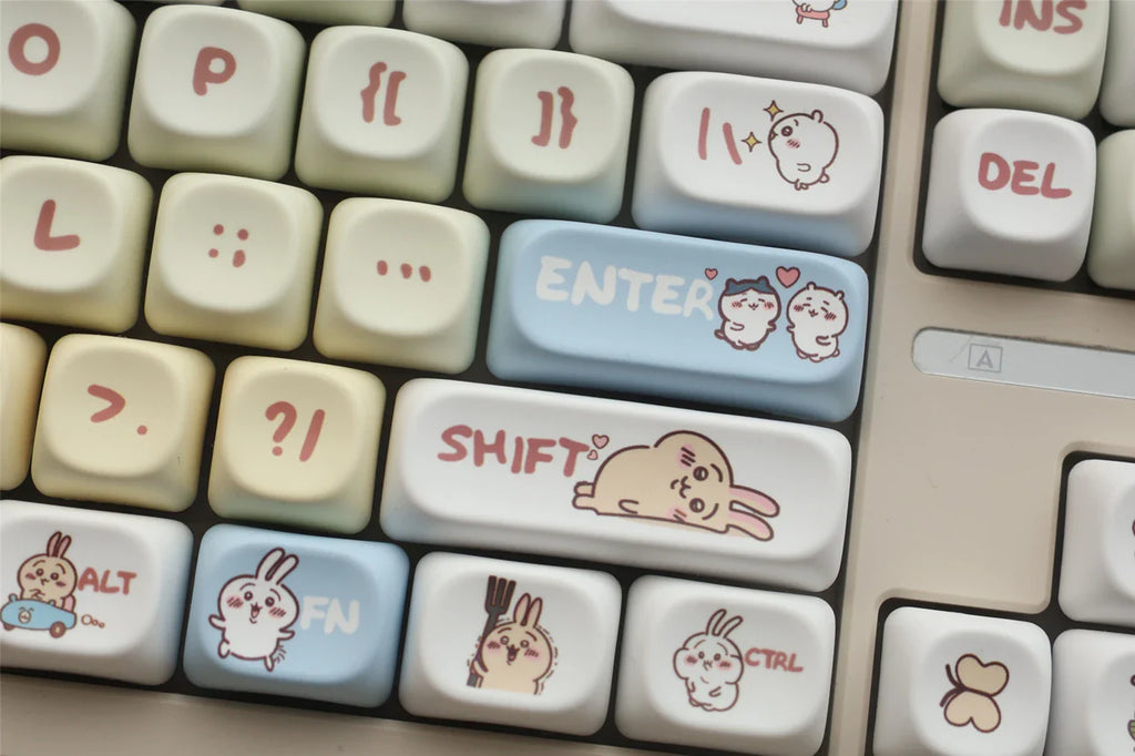 144 Keys/set Kohachi Keycaps MOA Profile GMK PBT Cute Anime Keycaps for Mechanical Keyboard Dye Sublimation Gaming Keycap