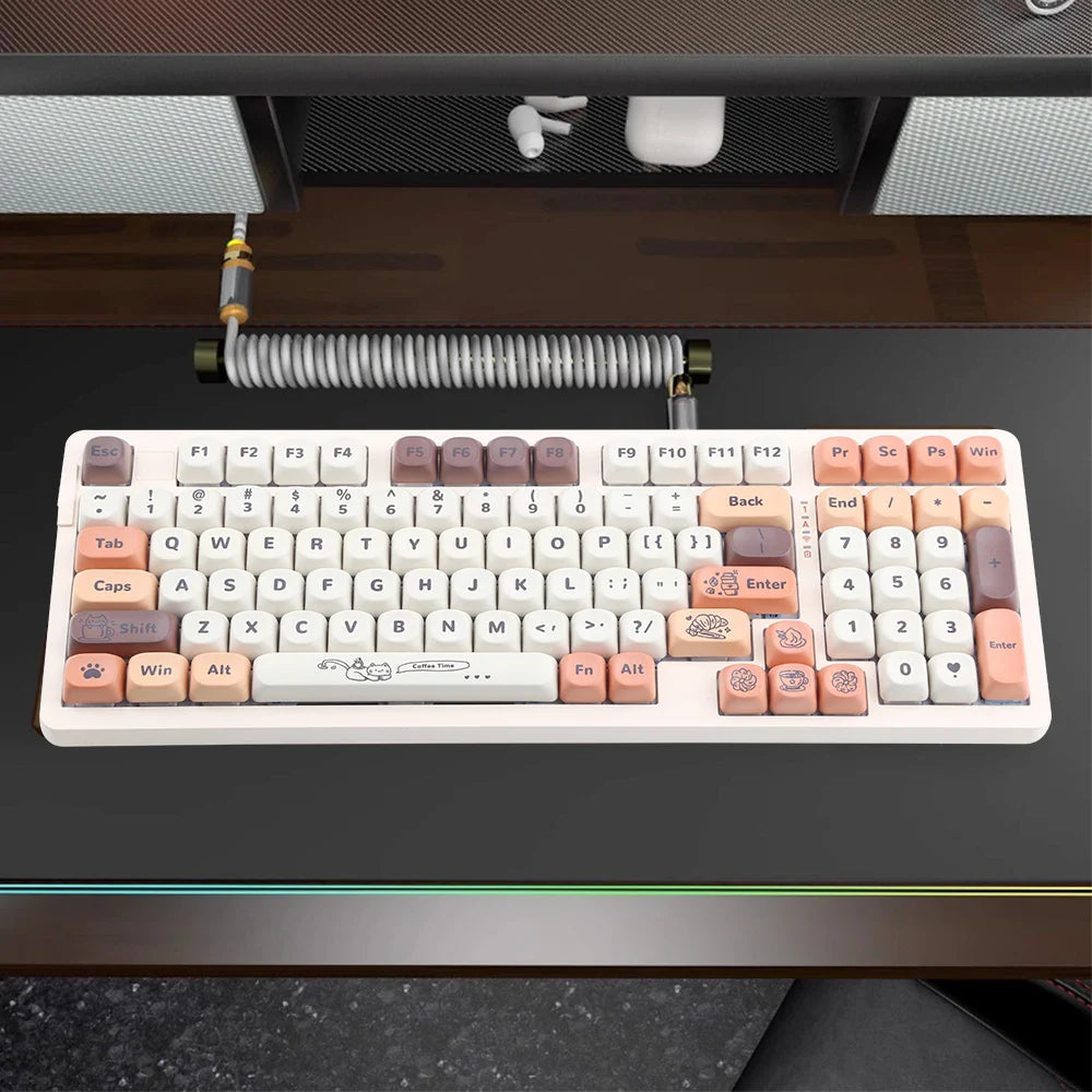 NEW134 keys Cute Keycaps PBT Keycaps MOA Keycaps Custom Keyboard Keycaps for Cherry Gateron MX Switches Mechanical Keyboards