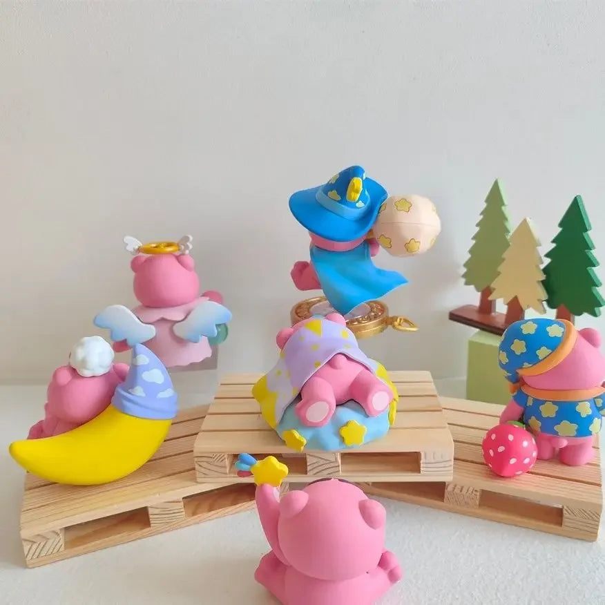 6 Cute Exquisite Lotso Girls' Favorite Sleeping Bears Different Styles Of Figurines Trendy Toys Twisted Egg Dolls Car Ornaments.