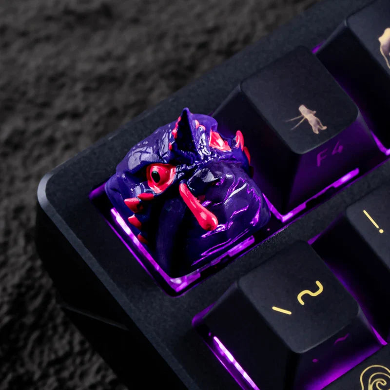 MonsterHunter Dragon Anime Artisan Point Keycaps ESC Custom Personality R4 Gaming Decoration KeyCap for Mechanical Keyboard Gift