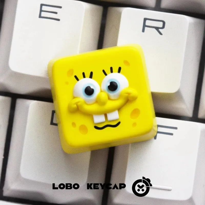 Cute Anime Keycaps 3D Resin Sea Star Pink Handmade Keyboard Caps Customized Artisan Keycaps for Mechanical Keyboard Accessories