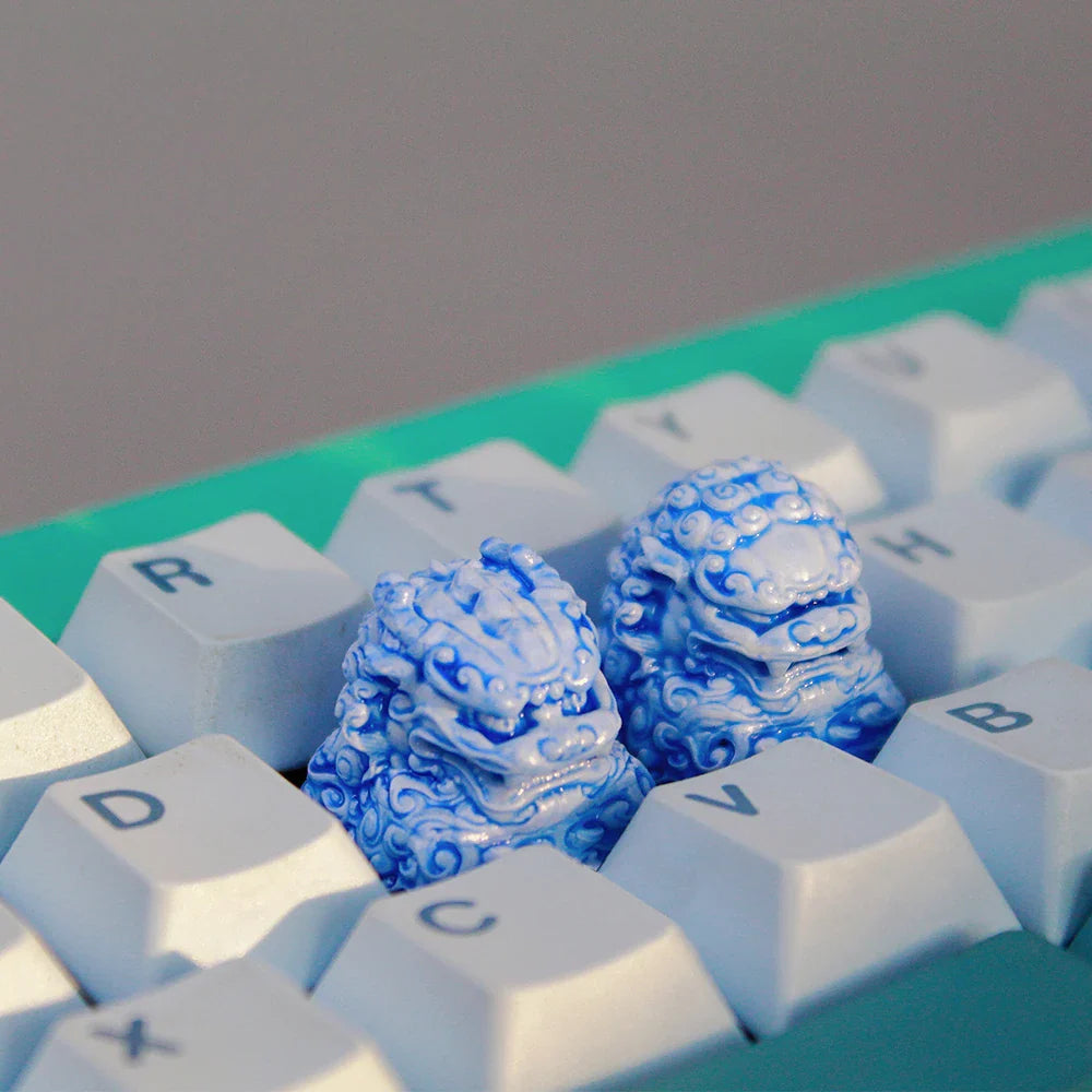IDeal OEM Resin Keycaps Cherry MX Corss Switch Mechanical Keyboard No Backlit ESC F Zone Keycaps Lion Carved Customize Key Cap
