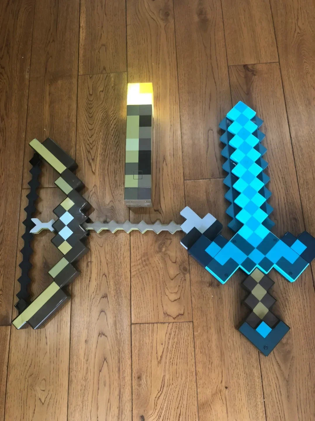 NEW Pixel Game Prop Models Torch and Color-changing Bottle Night Light Plastic Mineral Lamp Ornaments Holiday Party Gifts