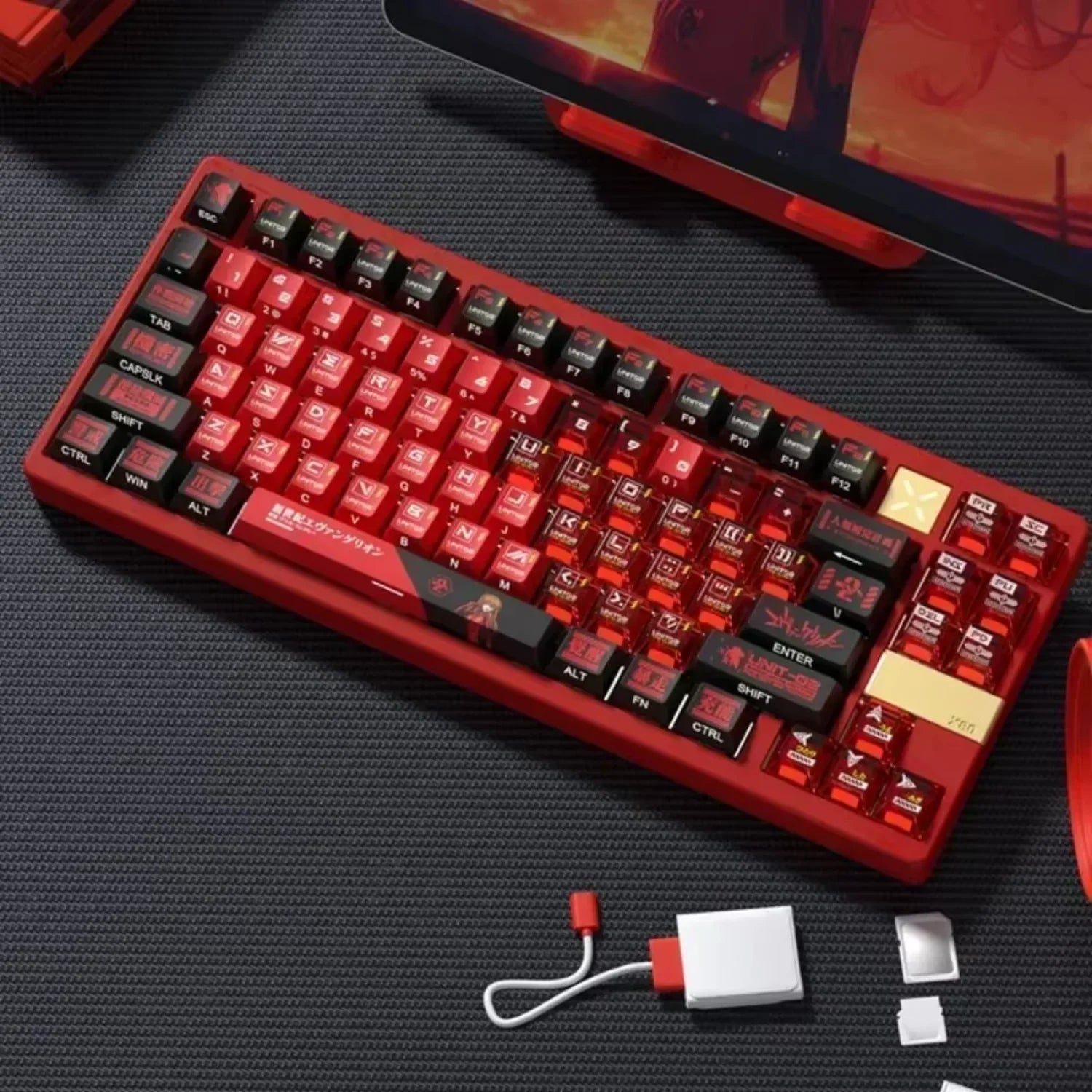 Duplex Translucent Cherry Keycap Set PBT Side Engraved for MX Switch HI75 HI8 68 F99 104 64 Wooting Mechanical Keyboards