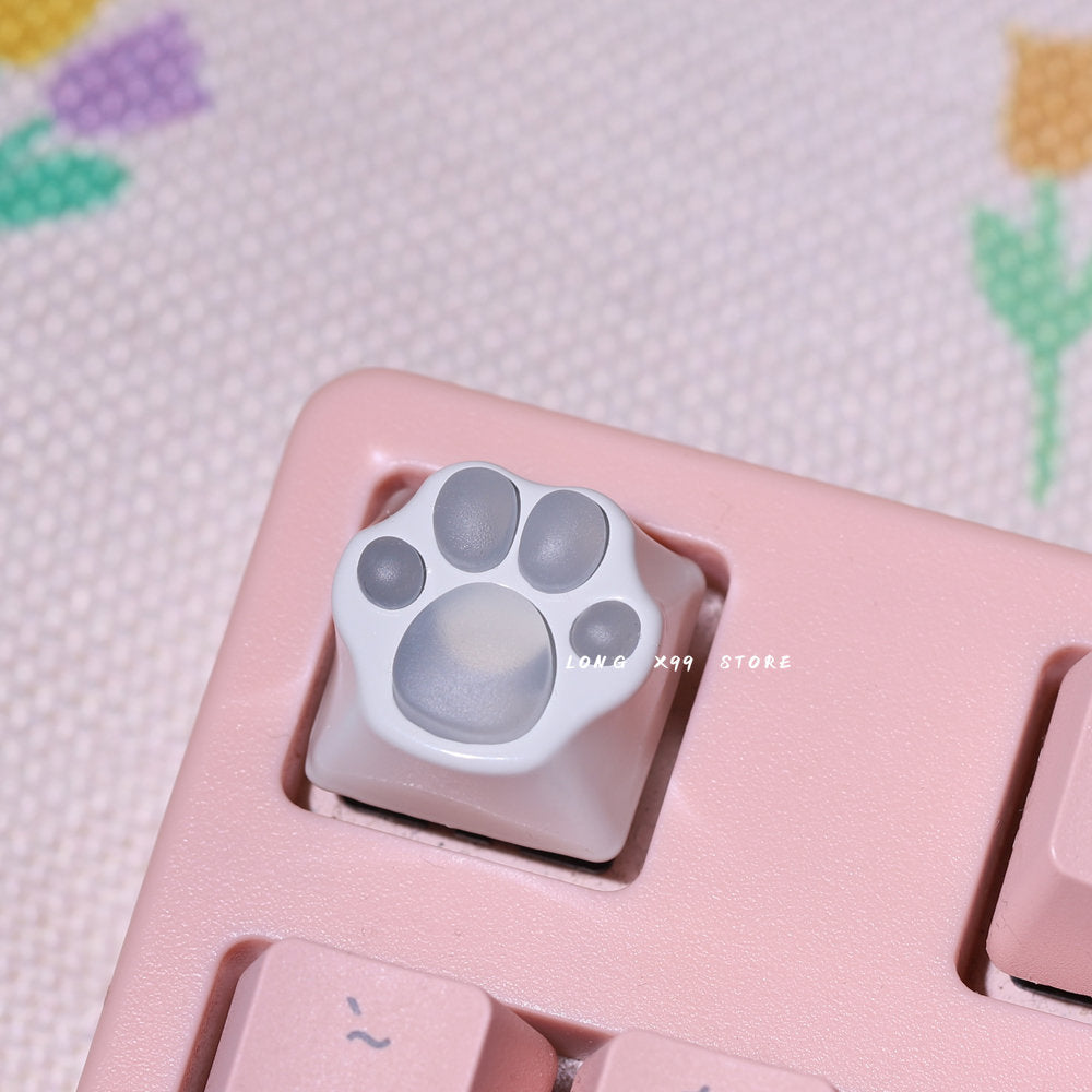 Pink Cute Cartoon Silicone Keycap Personality Soft Feel Cat DIY Artisan Cat Paws Pad Keyboard KeyCaps For Cherry MX Switches