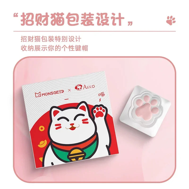 OEM Keycap Silicon Cute Cat Paw Kitty Resin Soft keycaps for mx switch keyboard