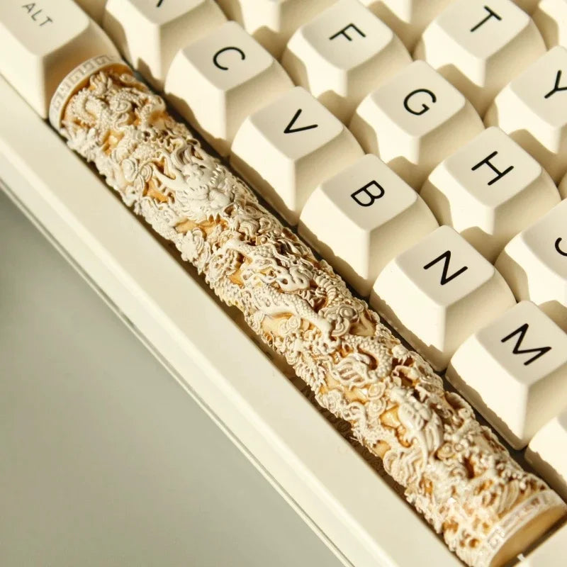 ECHOME Dragon Pillar Space Bar 6.25U Resin Artisan Keyboard Cap Original Chinese Culture Custom KeyCap for Mechanical Keyboard