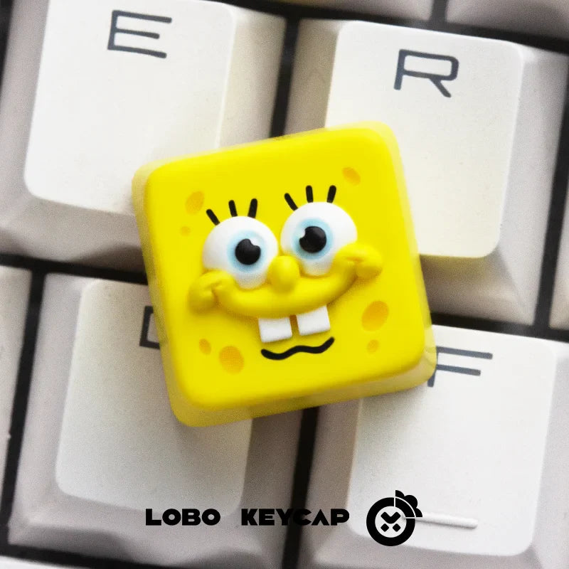 Cute Anime Keycaps 3D Resin Sea Star Pink Handmade Keyboard Caps Customized Artisan Keycaps for Mechanical Keyboard Accessories