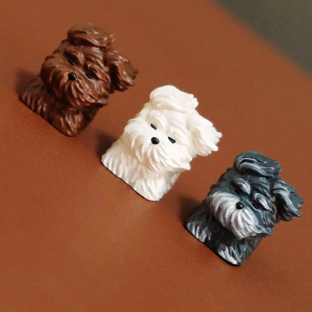 Puppy Personality Key Cap Windblown Puppy Key Cap Single Mechanical Keyboard Cap Rocket Hammer Retro Resin Cute
